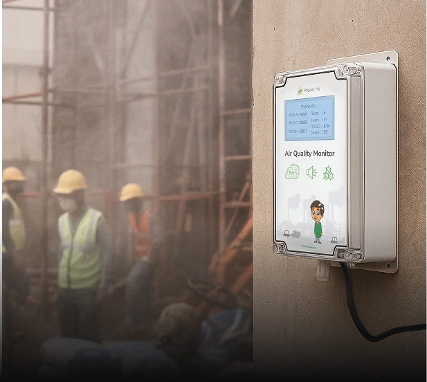 Monitor da Prana Air para construção