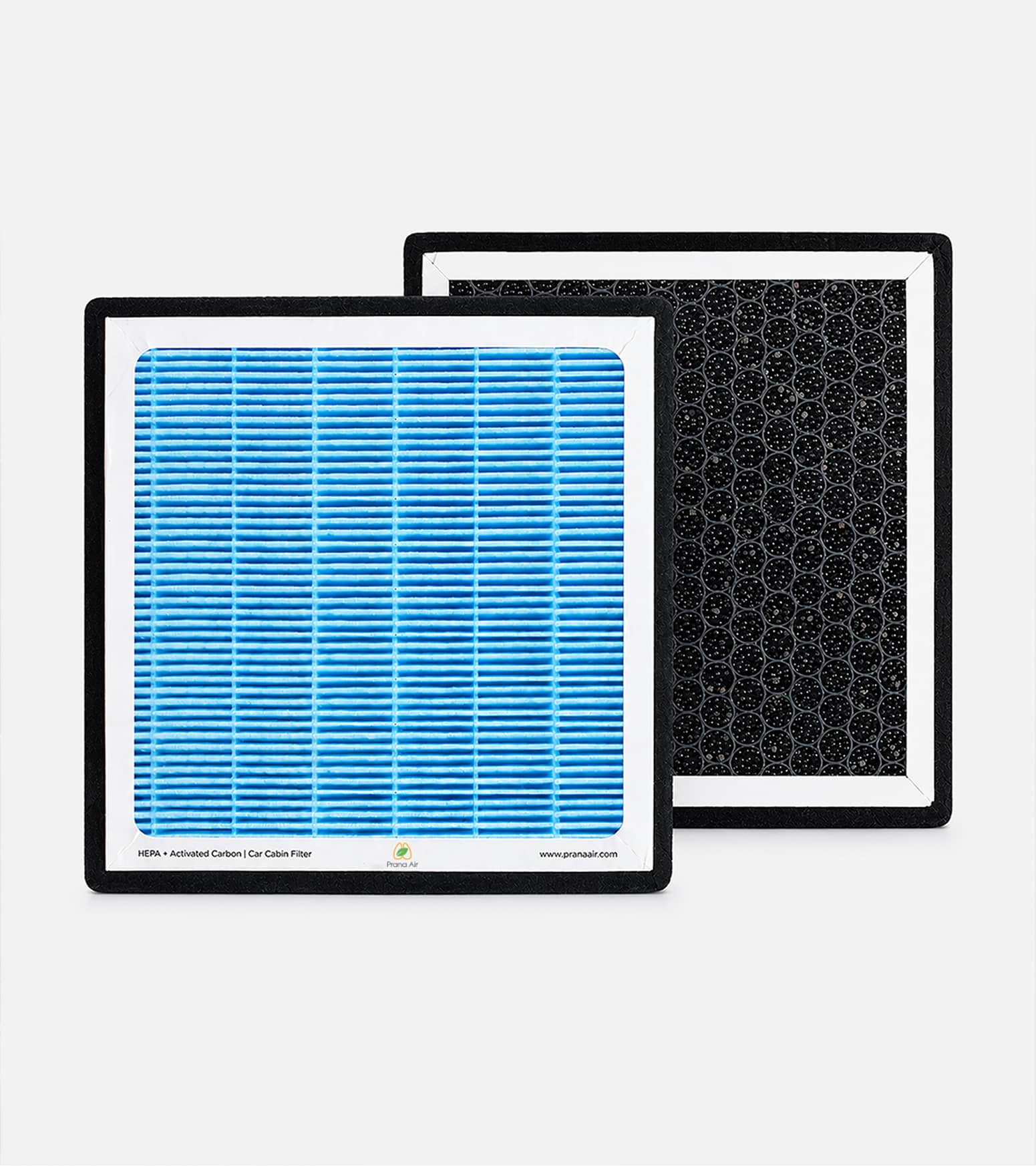 Prana Air Car Air Filter for Cabin Protection against Pollution made of HEPA and Activated Carbon