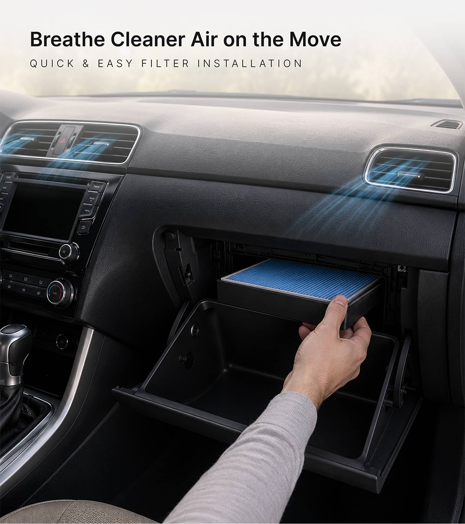 Prana Air Car Air Filter with HEPA & Activated Carbon Layers