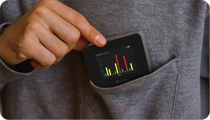 portable PM2.5 air quality monitor