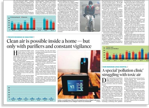 prana air pocket PM2.5 monitor on news article