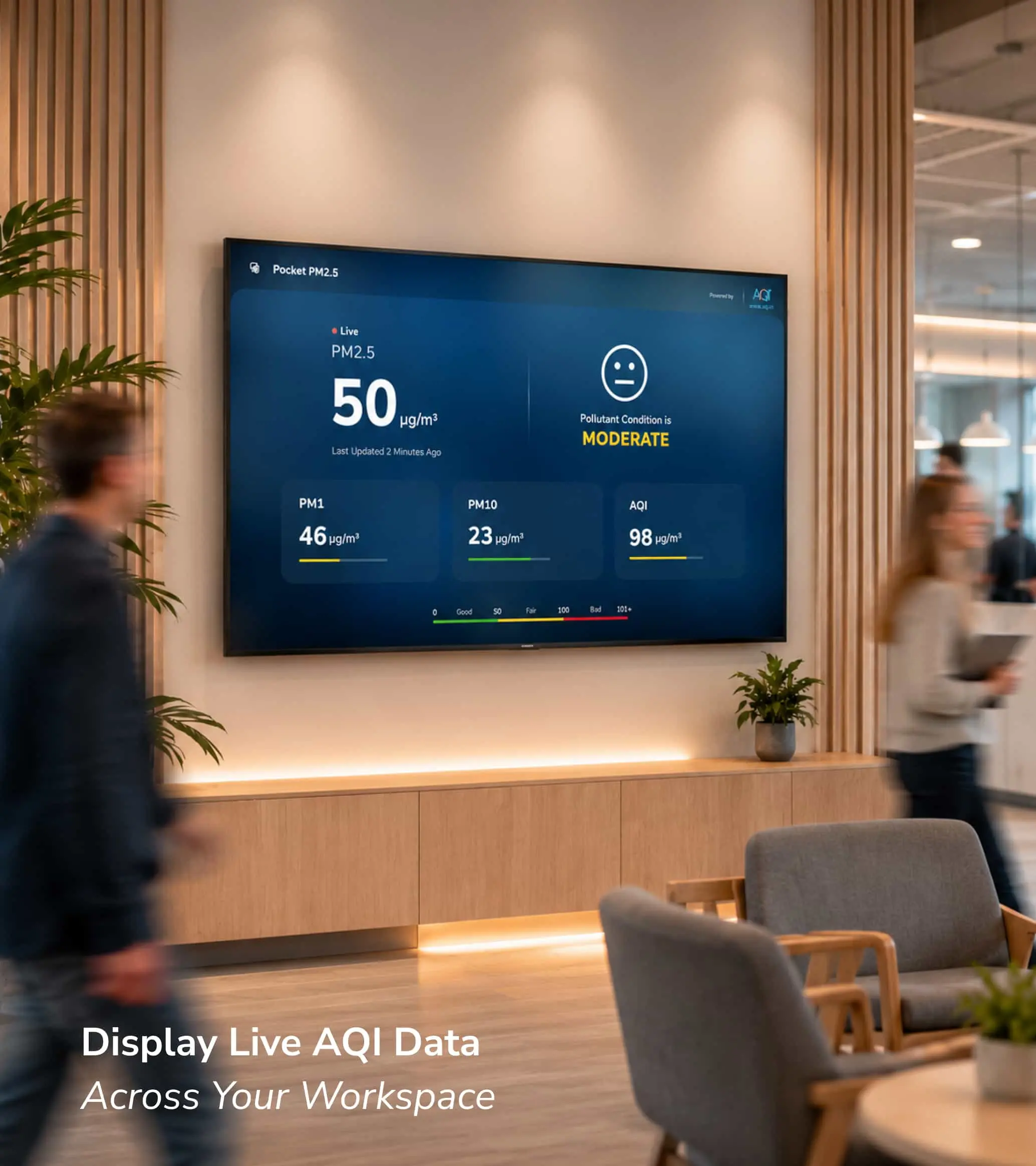 Prana Air Pocket PM monitor connectivity with smart TV